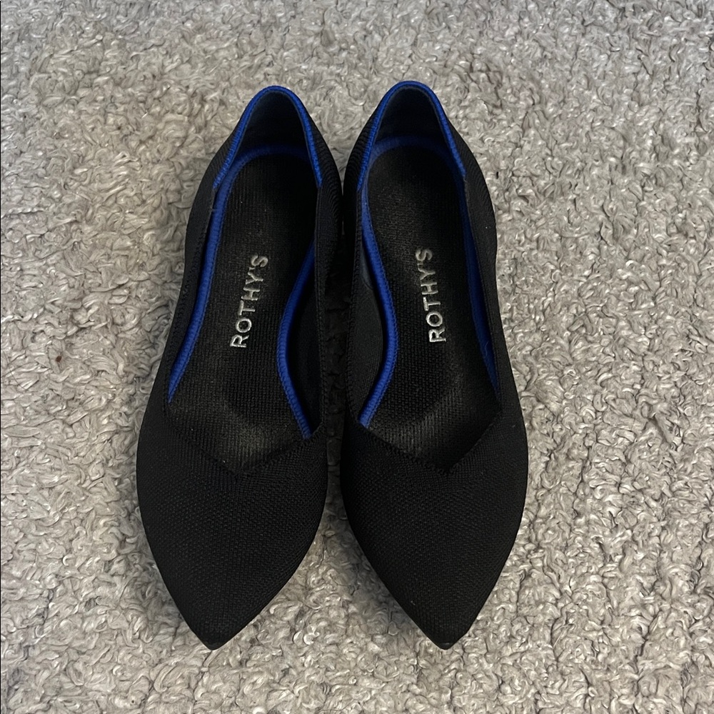 Rothy's Black and Blue Women's Flats